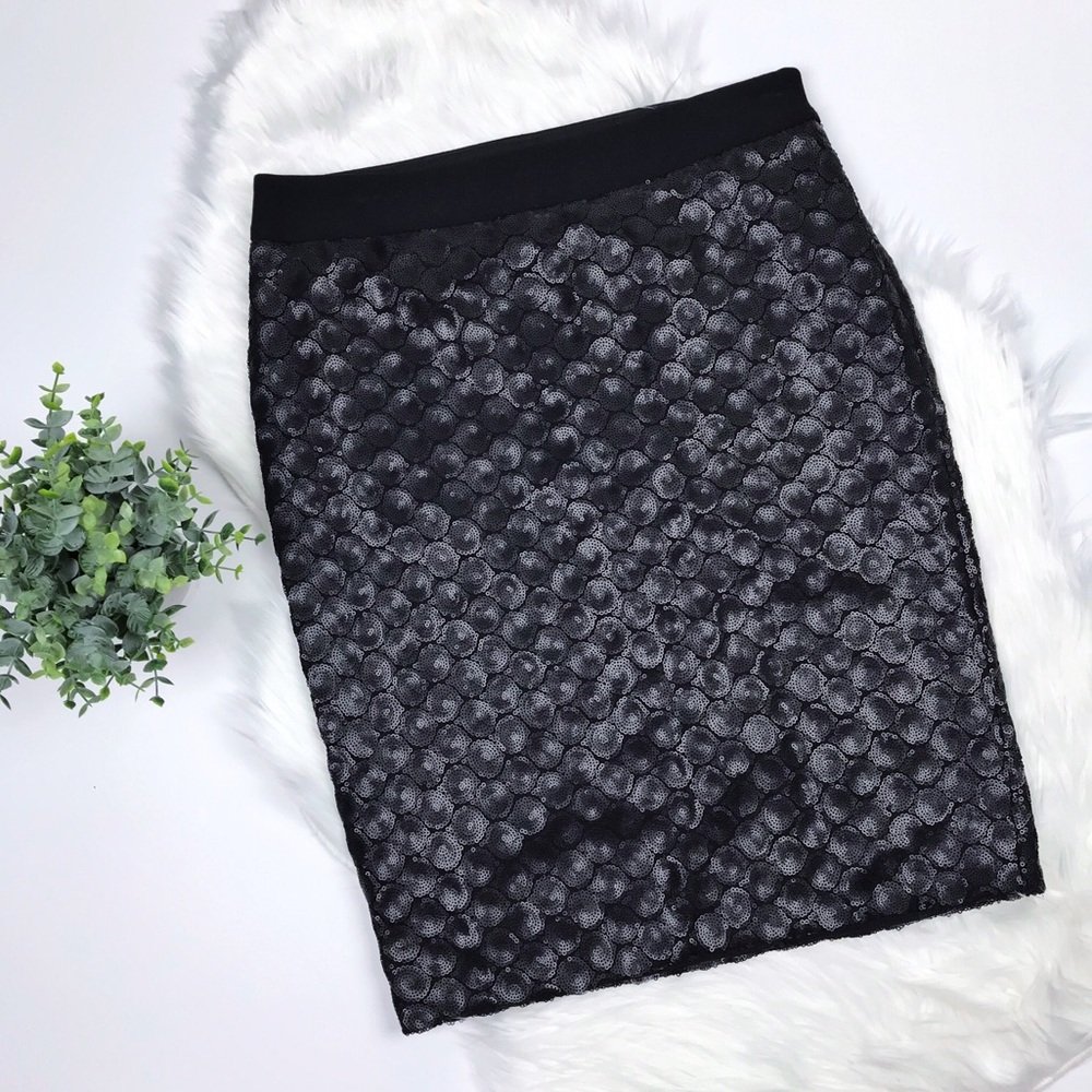 NWT The Limited black sequin pencil skirt